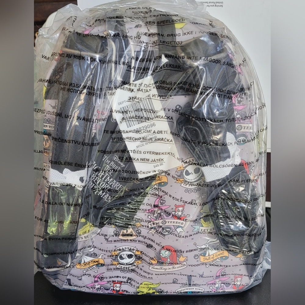 Loungefly The Nightmare Before Christmas Tattoo Art Mini Backpack - Picture 4 of 4